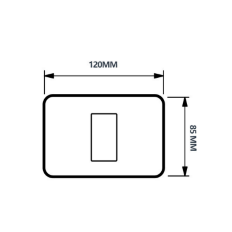 Placa Simple para modulo con Soporte Champagne