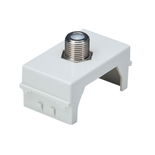 Modulo Toma Coaxial Rg6 Tv Video Hembra Blanco