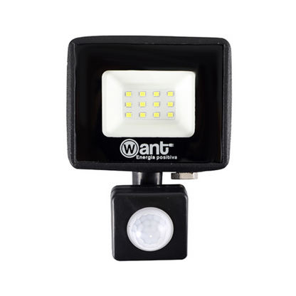 Foco Proyector De Area Led Con Sensor 10w Sec Exterior