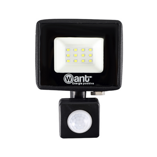 Foco Proyector De Area Led Con Sensor 10w Sec Exterior