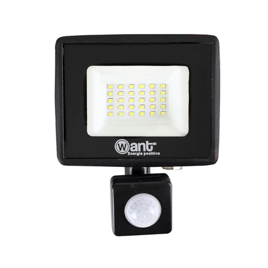 Foco Proyector De Area Led Con Sensor 20w Sec Exterior