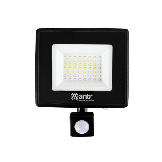 Foco Proyector De Area Led Con Sensor 50w Sec Exterior