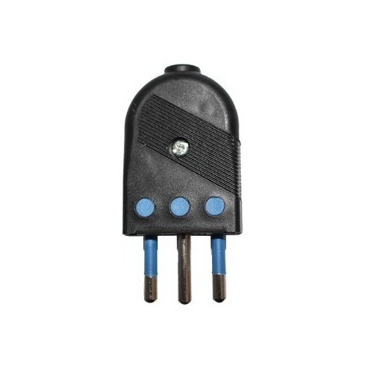 Enchufe Macho Convertible Negro 10A 250V