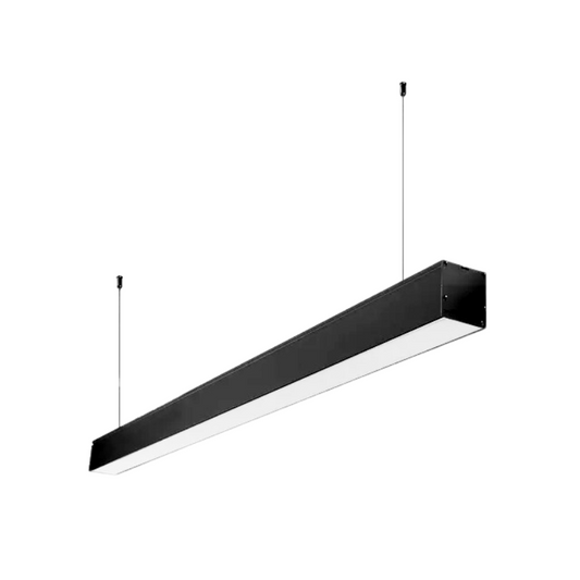 Luminaria Led Lineal Profesional 40W 5070 120cm Driver Osram Cuerpo Negro