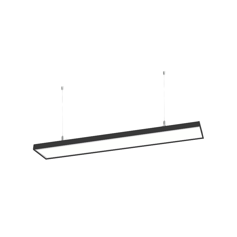 Lampara Led Lineal Colgante Negro 48w 120cm ABS