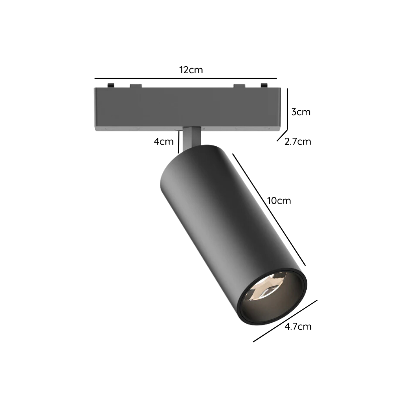 Foco Riel Magnético Dirigible 10W 48V