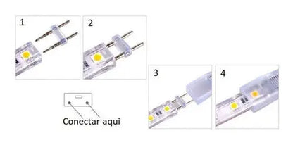 Conector Enchufe Cinta Led 220v Neon Konnergie